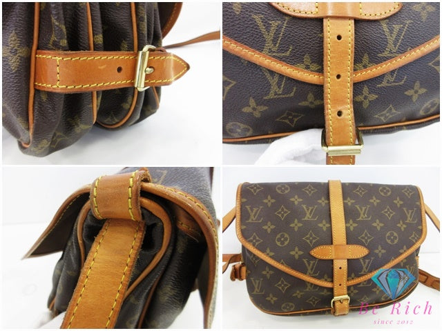 ルイ ヴィトン LOUIS VUITTON ショルダーバッグ モノグラム ソミュール 30 M42256 ブラウン 茶 ダブル フラップ 肩掛け 斜め掛け 鞄 定番 人気 【中古】【送料無料】  bk10679