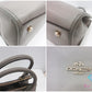 コーチ COACH クロスビー キャリーオール 2way ハンドバッグ ショルダーバッグ 33545 グレー レザー ロゴ トートバッグ 鞄 【中古】【送料無料】 bk10690