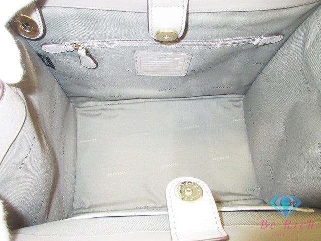 コーチ COACH クロスビー キャリーオール 2way ハンドバッグ ショルダーバッグ 33545 グレー レザー ロゴ トートバッグ 鞄 【中古】【送料無料】 bk10690