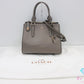 コーチ COACH クロスビー キャリーオール 2way ハンドバッグ ショルダーバッグ 33545 グレー レザー ロゴ トートバッグ 鞄 【中古】【送料無料】 bk10690