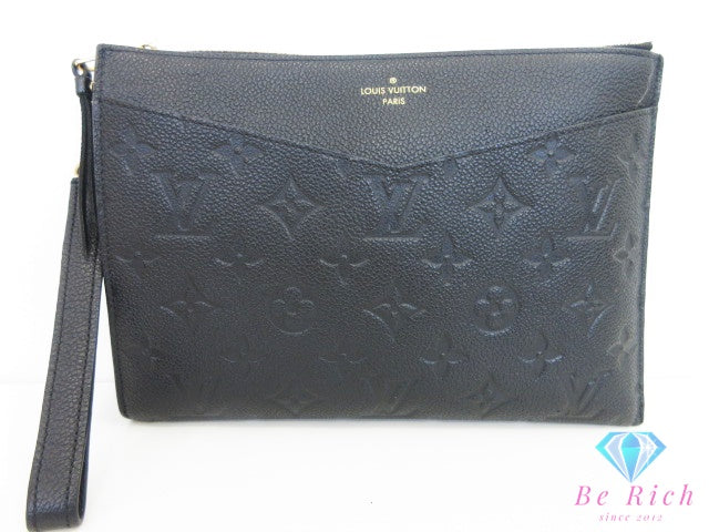 ルイ ヴィトン LOUIS VUITTON モノグラム アンプラント ポシェット メラニー MM M68705  黒 ノワール ブラック レザー ロゴ セカンドバッグ クラッチバッグ 【中古】【送料無料】 bk10706