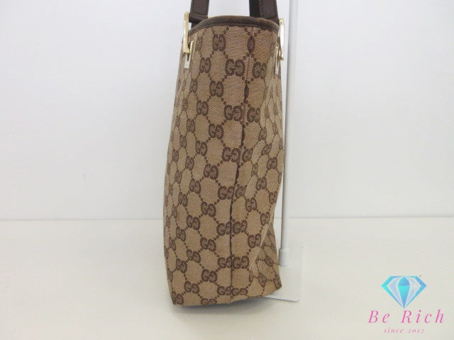 グッチ GUCCI ハンドバッグ トートバッグ 002.1099 ベージュ 茶 ブラウン GG キャンバス レザー ロゴ 鞄  【中古】【送料無料】 bk10713