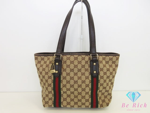 グッチ GUCCI トートバッグ 137395 GG ベージュ 茶 ロゴ シェリー ショルダーバッグ ハンドバッグ 鞄 【中古】【送料無料】 bk10714