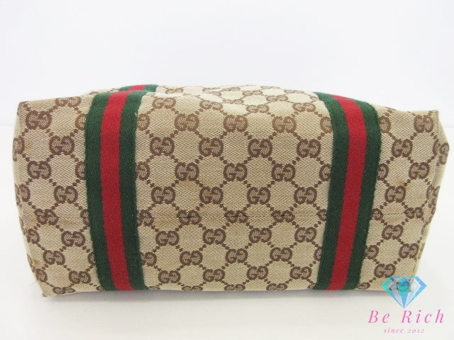 グッチ GUCCI トートバッグ 137395 GG ベージュ 茶 ロゴ シェリー ショルダーバッグ ハンドバッグ 鞄 【中古】【送料無料】 bk10714