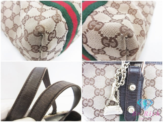 グッチ GUCCI トートバッグ 137395 GG ベージュ 茶 ロゴ シェリー ショルダーバッグ ハンドバッグ 鞄 【中古】【送料無料】 bk10714