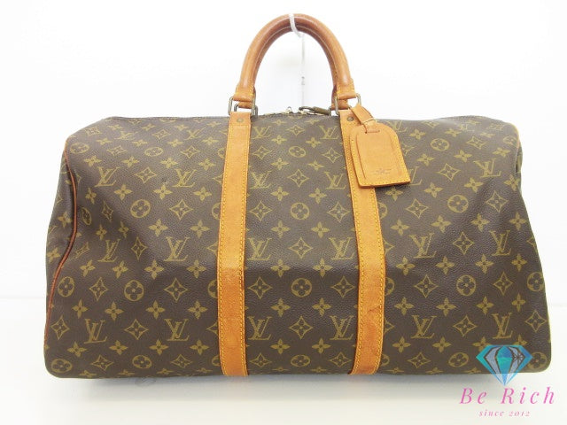 ルイ ヴィトン LOUIS VUITTON ボストンバッグ モノグラム キーポル 50 M41426 ブラウン 茶 PVC レザー ロゴ ハンドバッグ トラベル 旅行 鞄 【中古】【送料無料】 bk10717
