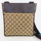 グッチ ショルダーバッグ 27639 GG キャンバス 茶 ブラウン カーキ レザー クロスボディ GUCCI ポシェット【中古】【送料無料】 bk10718