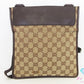 グッチ ショルダーバッグ 27639 GG キャンバス 茶 ブラウン カーキ レザー クロスボディ GUCCI ポシェット【中古】【送料無料】 bk10718