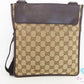 グッチ ショルダーバッグ 27639 GG キャンバス 茶 ブラウン カーキ レザー クロスボディ GUCCI ポシェット【中古】【送料無料】 bk10718