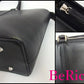 バーバリー ハンドバッグ 黒 ブラック レザー チェック BURBERRY 【中古】【送料無料】 bk6055