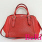 ケイト スペード kate spade 2way ショルダーバッグ PXRU4041 マーサー アイル スローン レッド 赤 パンチング レザー トートバッグ ロゴ 肩掛け 鞄 【中古】【送料無料】 bk6199