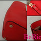 美品 ケイト スペード kate spade トートバッグ シダー ストリート レッド 赤 ピンク ストライプ レザー ショルダーバッグ ロゴ 肩掛け 鞄 【中古】【送料無料】 bk6217