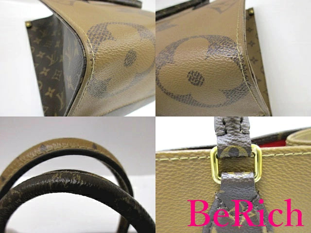ルイ ヴィトン LOUIS VUITTON モノグラム オンザゴー MM M45321 LV ジャイアント リバース ロゴ ハンドバッグ  トートバッグ ショルダーバッグ 鞄  【中古】【送料無料】 bk7062