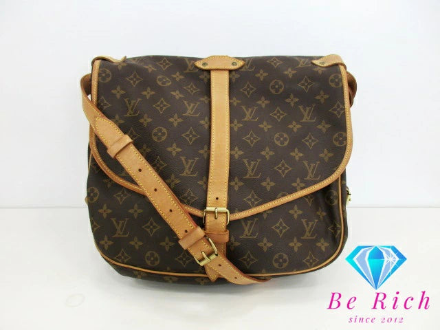ルイ ヴィトン LOUIS VUITTON ショルダーバッグ モノグラム ソミュール 30 M42256 ブラウン 茶 ダブル フラップ 肩掛け 斜め掛け 鞄 定番 人気 【中古】【送料無料】  bk7679