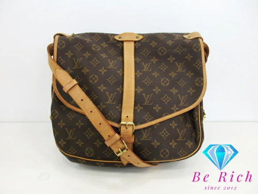 ルイ ヴィトン LOUIS VUITTON ショルダーバッグ モノグラム ソミュール 30 M42256 ブラウン 茶 ダブル フラップ 肩掛け 斜め掛け 鞄 定番 人気 【中古】【送料無料】  bk7679