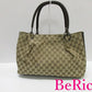 グッチ トートバッグ 115015 GG キャンバス 茶 ブラウン レザー ハンドバッグ GUCCI 【中古】【送料無料】 bk7914