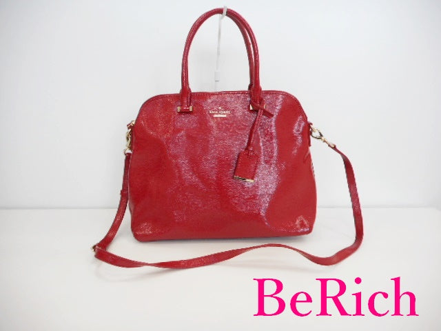 ケイト スペード kate spade 2way ショルダーバッグ PXRU5131  レッド 赤 レザー ハンドバッグ ロゴ 肩掛け 鞄 【中古】【送料無料】 bk8203