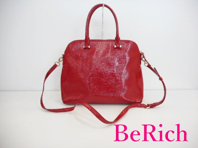 ケイト スペード kate spade 2way ショルダーバッグ PXRU5131  レッド 赤 レザー ハンドバッグ ロゴ 肩掛け 鞄 【中古】【送料無料】 bk8203