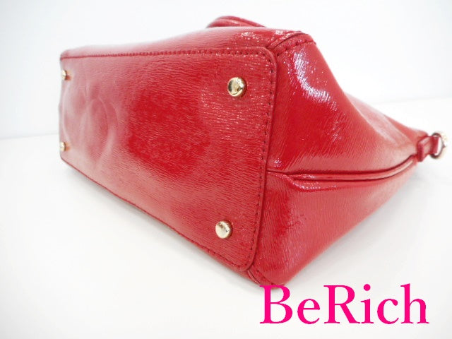 ケイト スペード kate spade 2way ショルダーバッグ PXRU5131  レッド 赤 レザー ハンドバッグ ロゴ 肩掛け 鞄 【中古】【送料無料】 bk8203