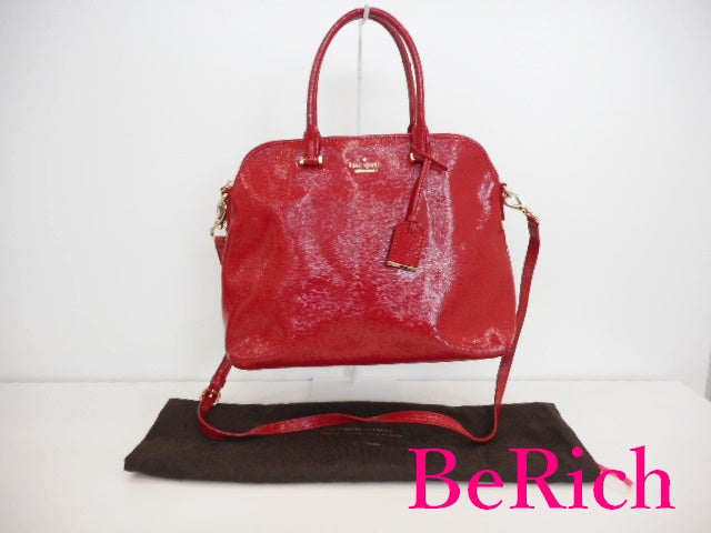 ケイト スペード kate spade 2way ショルダーバッグ PXRU5131  レッド 赤 レザー ハンドバッグ ロゴ 肩掛け 鞄 【中古】【送料無料】 bk8203