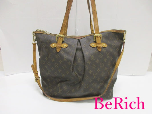 ルイ ヴィトン LOUIS VUITTON 2way トートバッグ ショルダーバッグ モノグラム パレルモ GM M40146 茶 ブラウン LV ロゴ ハンドバッグ 鞄 【中古】【送料無料】 bk8230