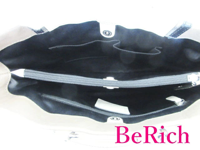 コーチ COACH アシュレイ スペクテーター 2way ショルダーバッグ F17096 PVC  レザー 白  ホワイト  ブラウン【中古】【送料無料】 bk8291