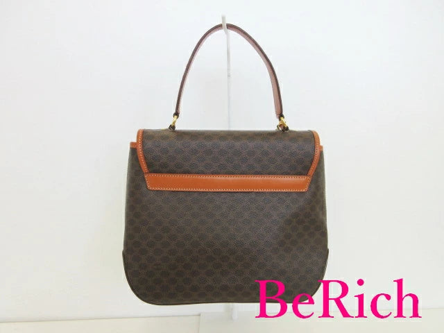 セリーヌ CELINE ハンドバッグ MC4 マカダム ブラウン 茶 PVC レザー ブラゾン ロゴ ショルダーバッグ 鞄 【中古】【送料無料】 bk8317