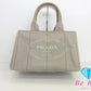 プラダ PRADA カナパ トートバッグ グレー キャンバス ロゴ ハンドバッグ 手提げ 肩掛け 鞄 【中古】【送料無料】bk8381