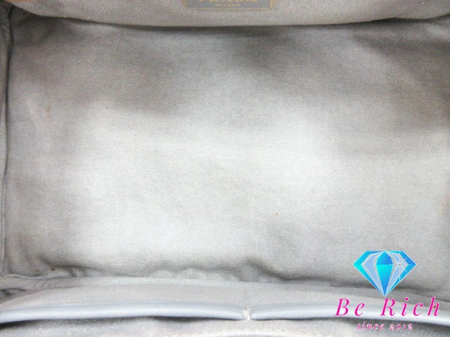 プラダ PRADA カナパ トートバッグ グレー キャンバス ロゴ ハンドバッグ 手提げ 肩掛け 鞄 【中古】【送料無料】bk8381