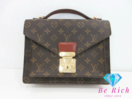 ルイ ヴィトン LOUIS VUITTON モノグラム モンソー 26 M51187 LV ロゴ ブラウン ハンドバッグ ビジネス 手提げ 鞄 【中古】【送料無料】bk8420