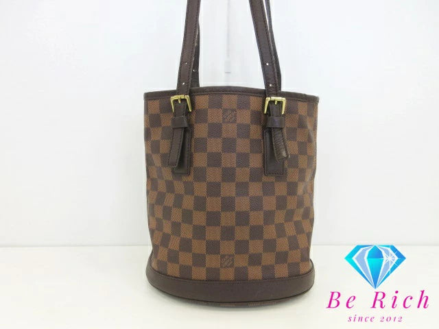 ルイ ヴィトン LOUIS VUITTON トートバッグ マレ N42240 ダミエ エベヌ ブラウン 茶 PVC レザー ロゴ バケット バケツ型 ショルダーバッグ ハンドバッグ 肩掛け 鞄 【中古】【送料無料】 bk8432