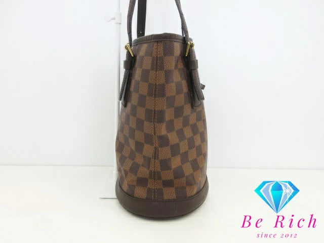 ルイ ヴィトン LOUIS VUITTON トートバッグ マレ N42240 ダミエ エベヌ ブラウン 茶 PVC レザー ロゴ バケット バケツ型 ショルダーバッグ ハンドバッグ 肩掛け 鞄 【中古】【送料無料】 bk8432