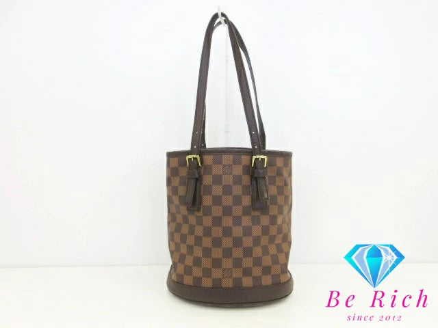 ルイ ヴィトン LOUIS VUITTON トートバッグ マレ N42240 ダミエ エベヌ ブラウン 茶 PVC レザー ロゴ バケット バケツ型 ショルダーバッグ ハンドバッグ 肩掛け 鞄 【中古】【送料無料】 bk8432