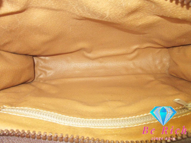 セリーヌ CELINE クラッチバッグ セカンドバッグ マカダム 茶 ブラウン PVC レザー 【中古】【送料無料】 bk8434