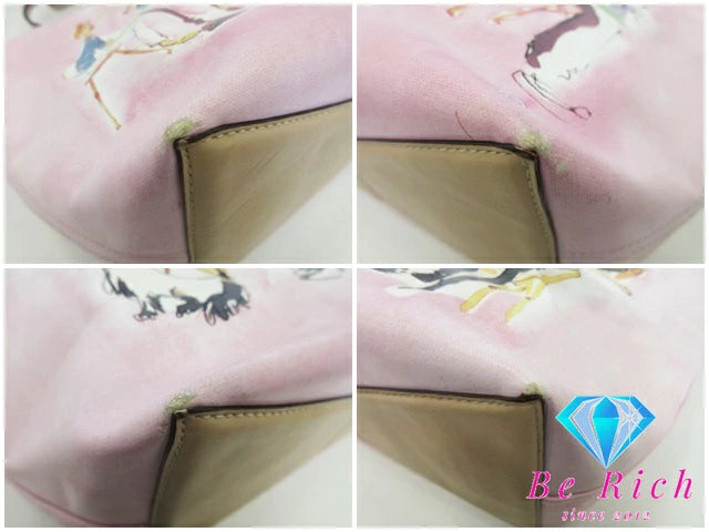 ケイト スペード kate spade トートバッグ ショルダーバッグ ピンク  PVC レザー ハンドバッグ ロゴ 肩掛け 鞄 【中古】【送料無料】 bk8435