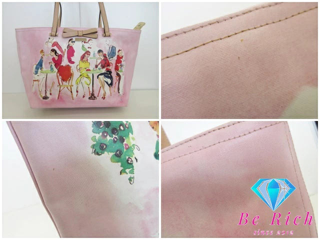 ケイト スペード kate spade トートバッグ ショルダーバッグ ピンク  PVC レザー ハンドバッグ ロゴ 肩掛け 鞄 【中古】【送料無料】 bk8435
