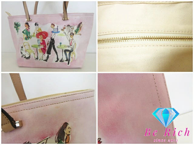 ケイト スペード kate spade トートバッグ ショルダーバッグ ピンク  PVC レザー ハンドバッグ ロゴ 肩掛け 鞄 【中古】【送料無料】 bk8435