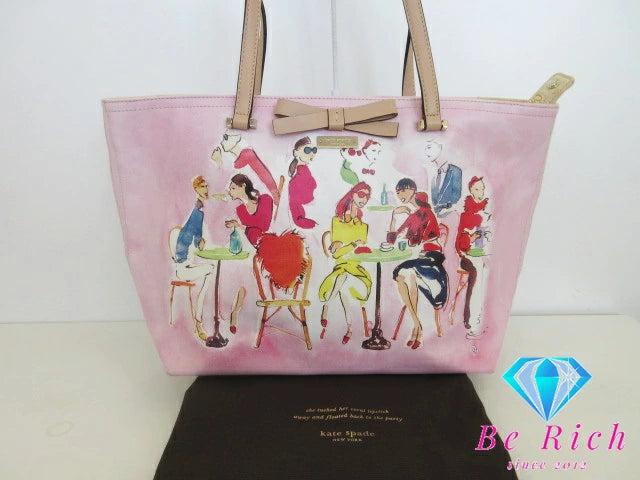 ケイト スペード kate spade トートバッグ ショルダーバッグ ピンク  PVC レザー ハンドバッグ ロゴ 肩掛け 鞄 【中古】【送料無料】 bk8435