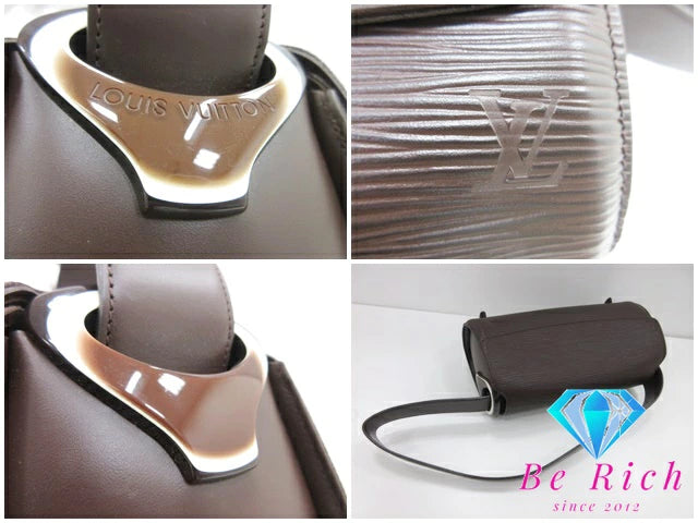 ルイ ヴィトン LOUIS VUITTON エピ ノクターン PM M5218D 茶 ブラウン レザー ハンドバッグ LV ロゴ 【中古】【送料無料】bk8446