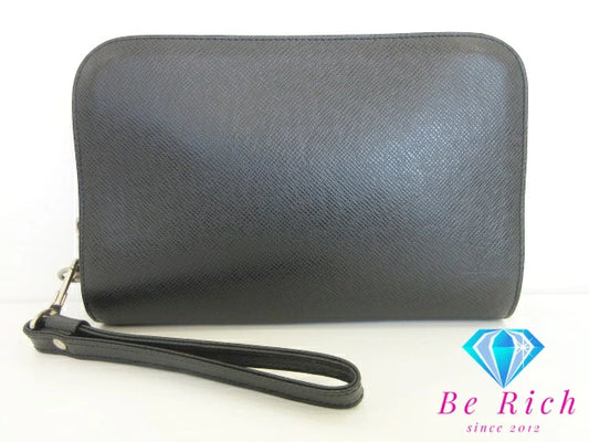 ルイ ヴィトン LOUIS VUITTON タイガ バイカル M30182  黒 ブラック レザー ロゴ セカンドバッグ クラッチバッグ 【中古】【送料無料】 bk8448