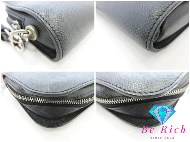 ルイ ヴィトン LOUIS VUITTON タイガ バイカル M30182  黒 ブラック レザー ロゴ セカンドバッグ クラッチバッグ 【中古】【送料無料】 bk8448