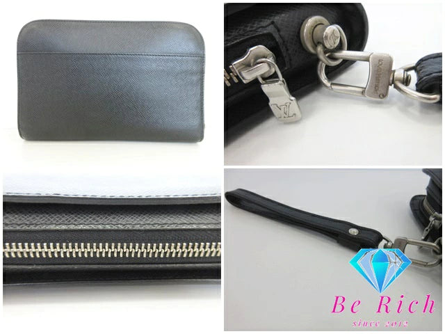 ルイ ヴィトン LOUIS VUITTON タイガ バイカル M30182  黒 ブラック レザー ロゴ セカンドバッグ クラッチバッグ 【中古】【送料無料】 bk8448