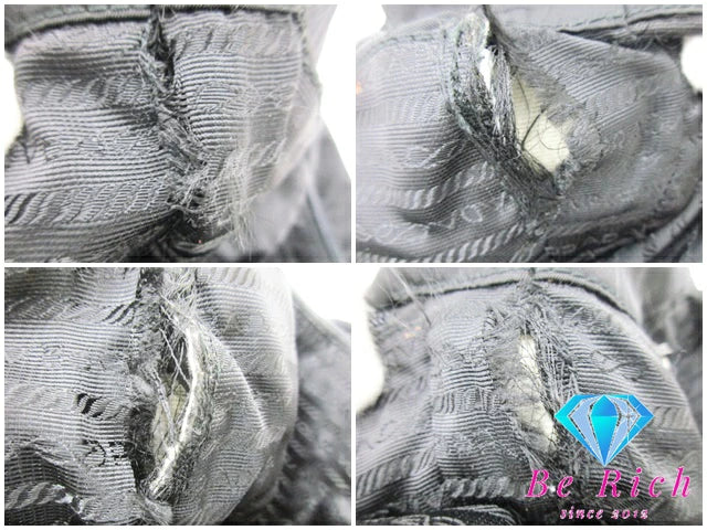 プラダ PRADA トートバッグ ポコノ ブラック 黒 ナイロン ロゴ ハンドバッグ ショルダーバッグ 鞄 手提げ レディース【中古】【送料無料】 bk8477