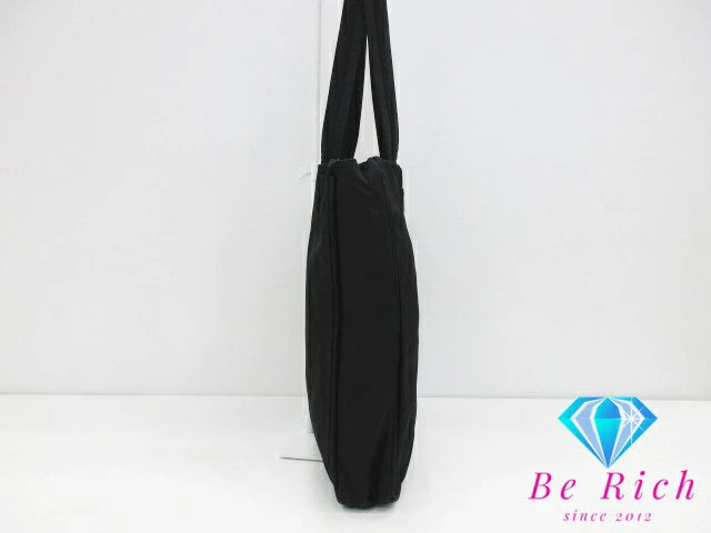 プラダ PRADA トートバッグ ポコノ ブラック 黒 ナイロン ロゴ ハンドバッグ ショルダーバッグ 鞄 手提げ レディース【中古】【送料無料】 bk8477