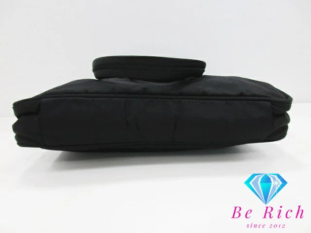 プラダ PRADA トートバッグ ポコノ ブラック 黒 ナイロン ロゴ ハンドバッグ ショルダーバッグ 鞄 手提げ レディース【中古】【送料無料】 bk8477