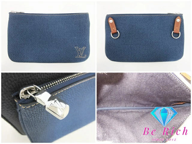 ルイ ヴィトン LOUIS VUITTON トリオ メッセンジャー ショルダーバッグ M21544 ネイビー 紺 ポーチ付き LV ロゴ ポシェット ボディバッグ 鞄 【中古】【送料無料】bk8488