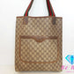 グッチ GUCCI トートバッグ シェリーライン 3902003 GG スプリーム PVC レザー ロゴ キャンバス レザー ベージュ 【中古】【送料無料】 bk8494