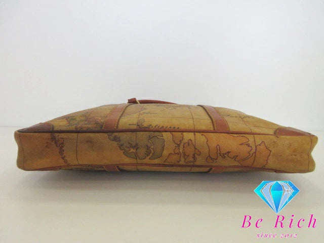 PRIMA CLASSE プリマクラッセ ビジネスブリーフバッグ ジオクラシック ナチュラル キャメル ブラウン  PVC レザー 【中古】【送料無料】 bk8495