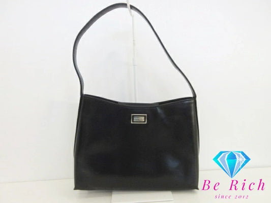 バーバリー BURBERRY ショルダーバッグ 黒 ブラック レザー  ロゴ 肩掛け 斜め掛け 鞄 ハンドバッグ レディース【中古】【送料無料】 bk8500