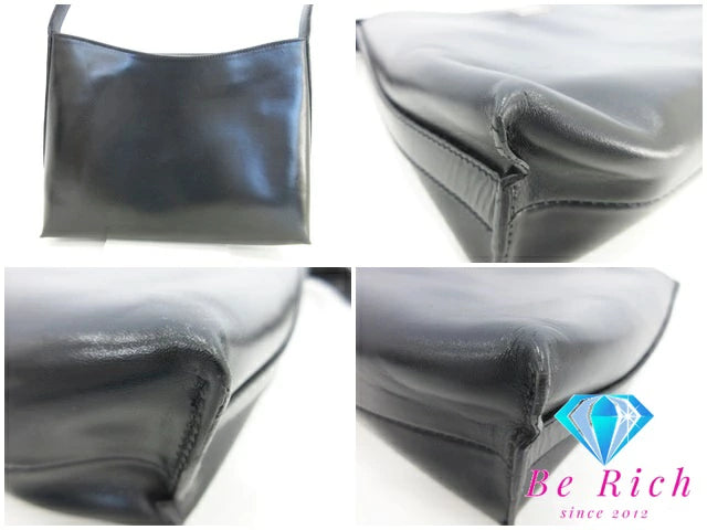 バーバリー BURBERRY ショルダーバッグ 黒 ブラック レザー  ロゴ 肩掛け 斜め掛け 鞄 ハンドバッグ レディース【中古】【送料無料】 bk8500